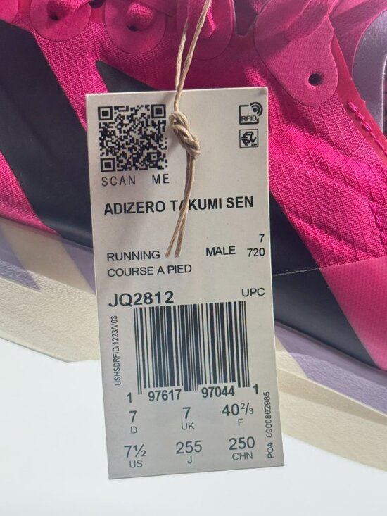 Adidas Adizero Takumi Sen 11 \'Shock Pink Aurora Black\' JQ2812 Running Multi Size main image 9